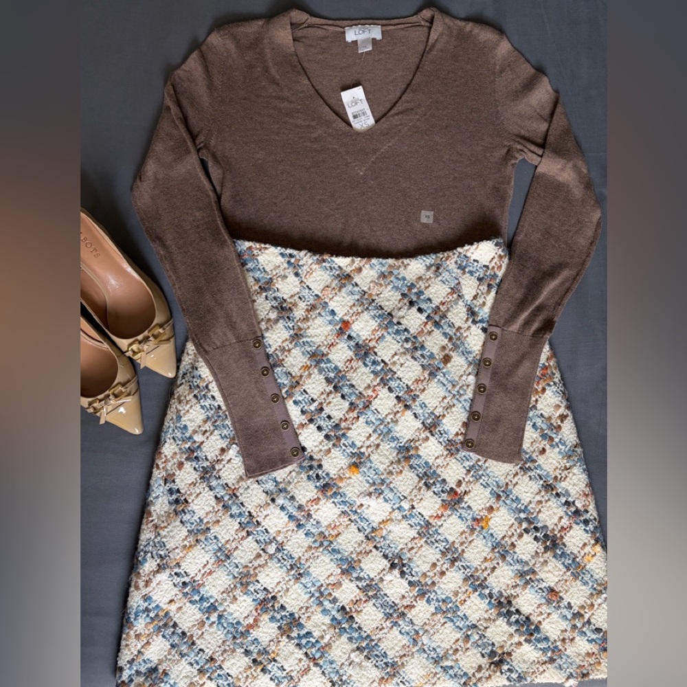 NWT Talbots Boucle Skirt